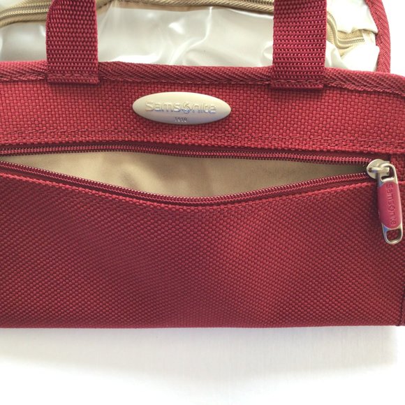 Samsonite Maroon Canvas Toiletry Bag - Picture 7 of 10
